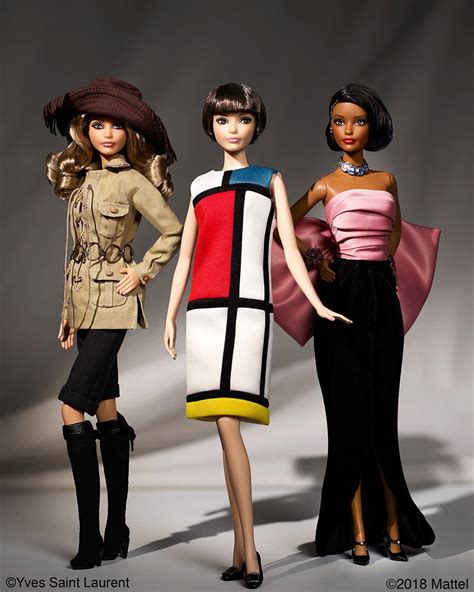 barbie veste yves saint laurent|Yves Saint Laurent Barbie dolls .